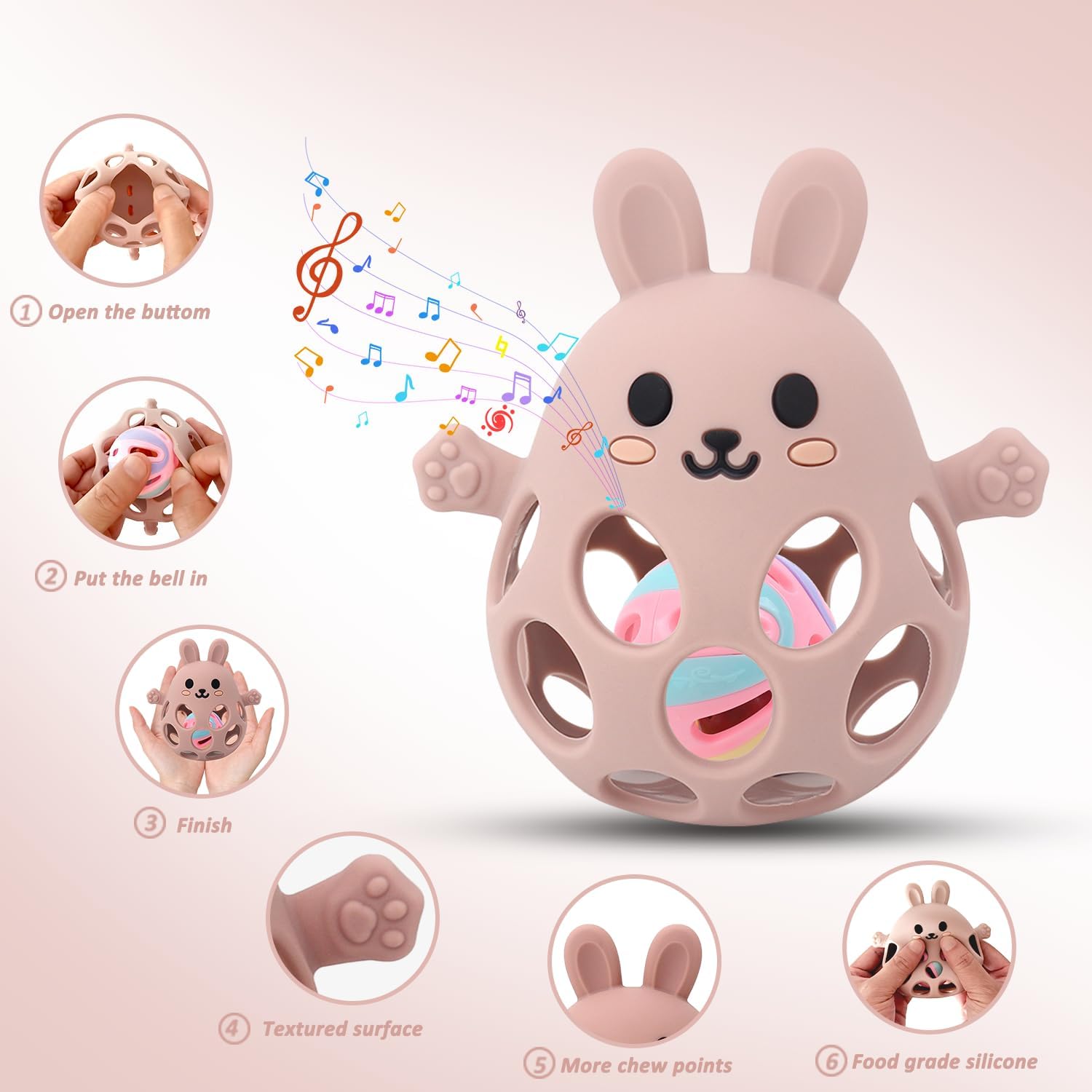 Jouet Montessori Bébé Coffret Jouets Montessori Little Nanoo - Balle Sensorielle, Anneaux Dentition, Puzzle - Silicone Alimentaire 0-36 Mois Coffret Jouets Montessori Little Nanoo Silicone