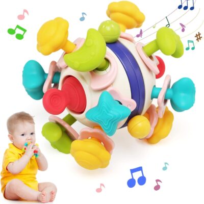 Balle sensorielle Montessori pour bébé - Jouet d'éveil et de dentition
