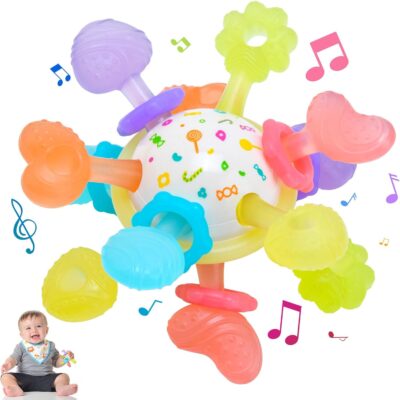 Balle sensorielle en silicone souple pour bébé montessori