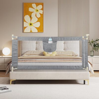 Barrière de lit amovible réglable pour adultes et enfants