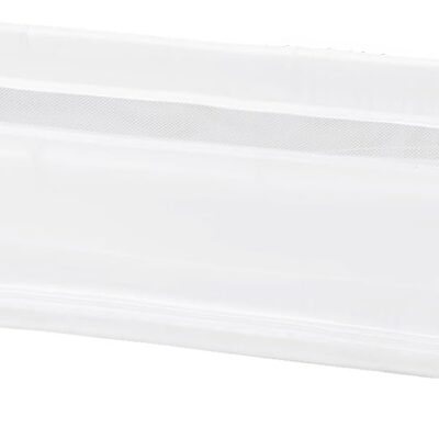 Barrière de lit enfant rabattable avec cadre en métal et housse lavable