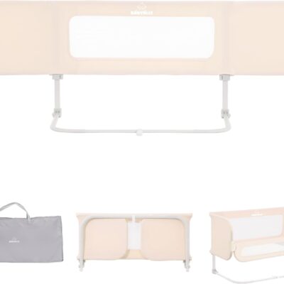 Barrière de lit pliable 2-en-1 pour enfant et bébé 185 cm