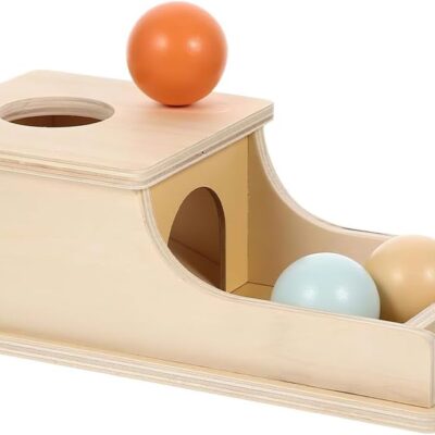 Boîte à permanence de l'objet montessori avec balle à insérer