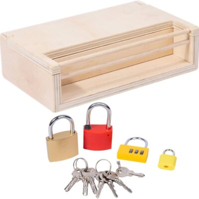 Boîte à serrures Montessori - jouet éducatif pour enfants