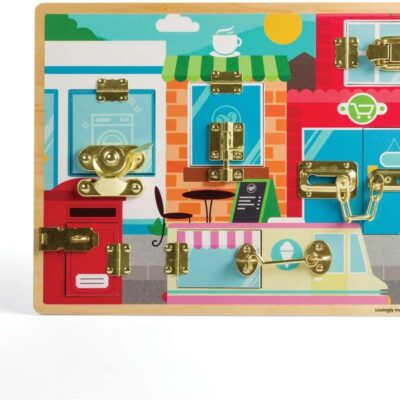 Boîte à serrures en bois Montessori - Jouet éducatif pour motricité et logique