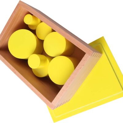 Boîte des cylindres jaunes Montessori