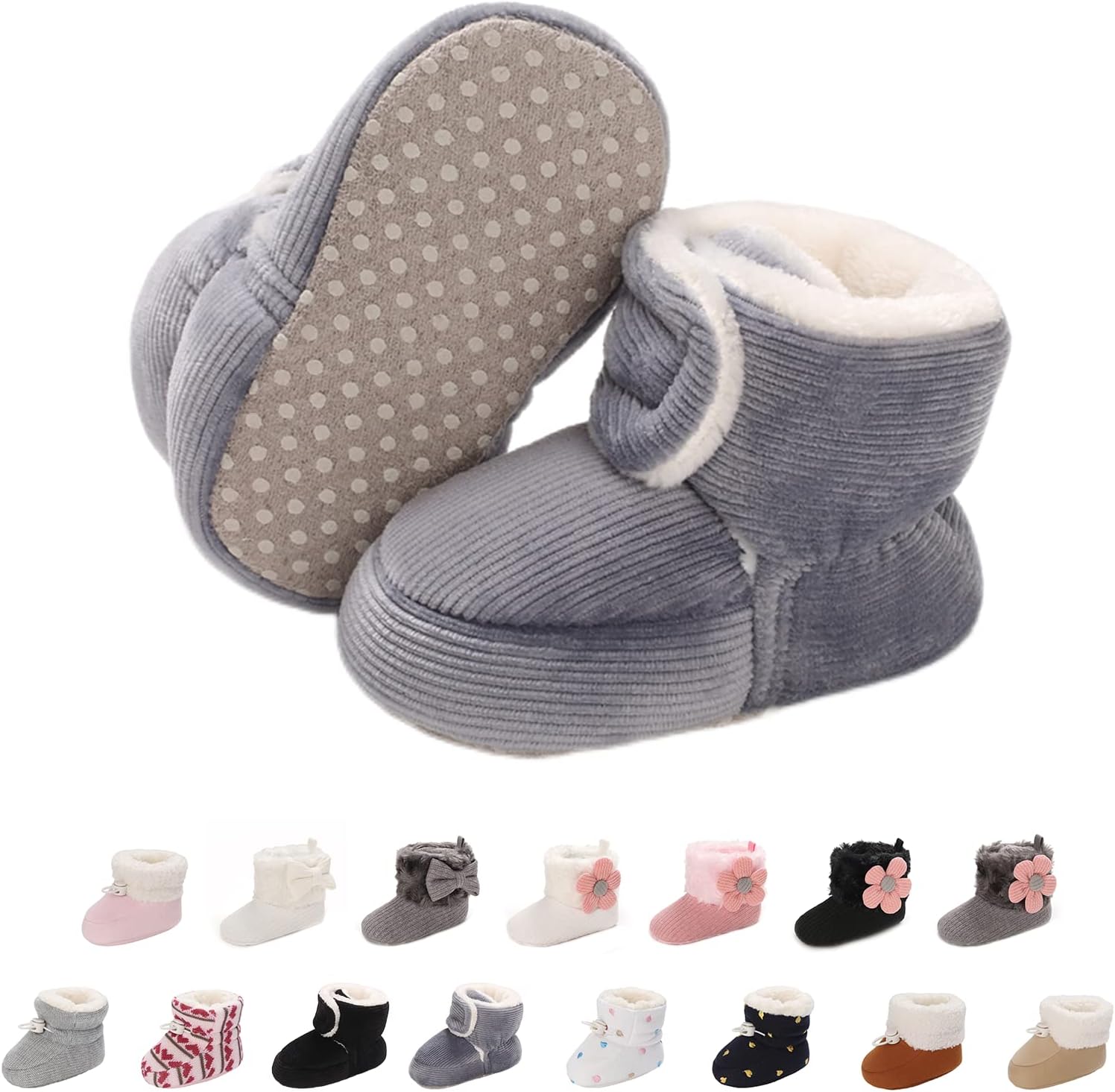 Bottines chaudes antidérapantes pour bébé 0-18 mois
