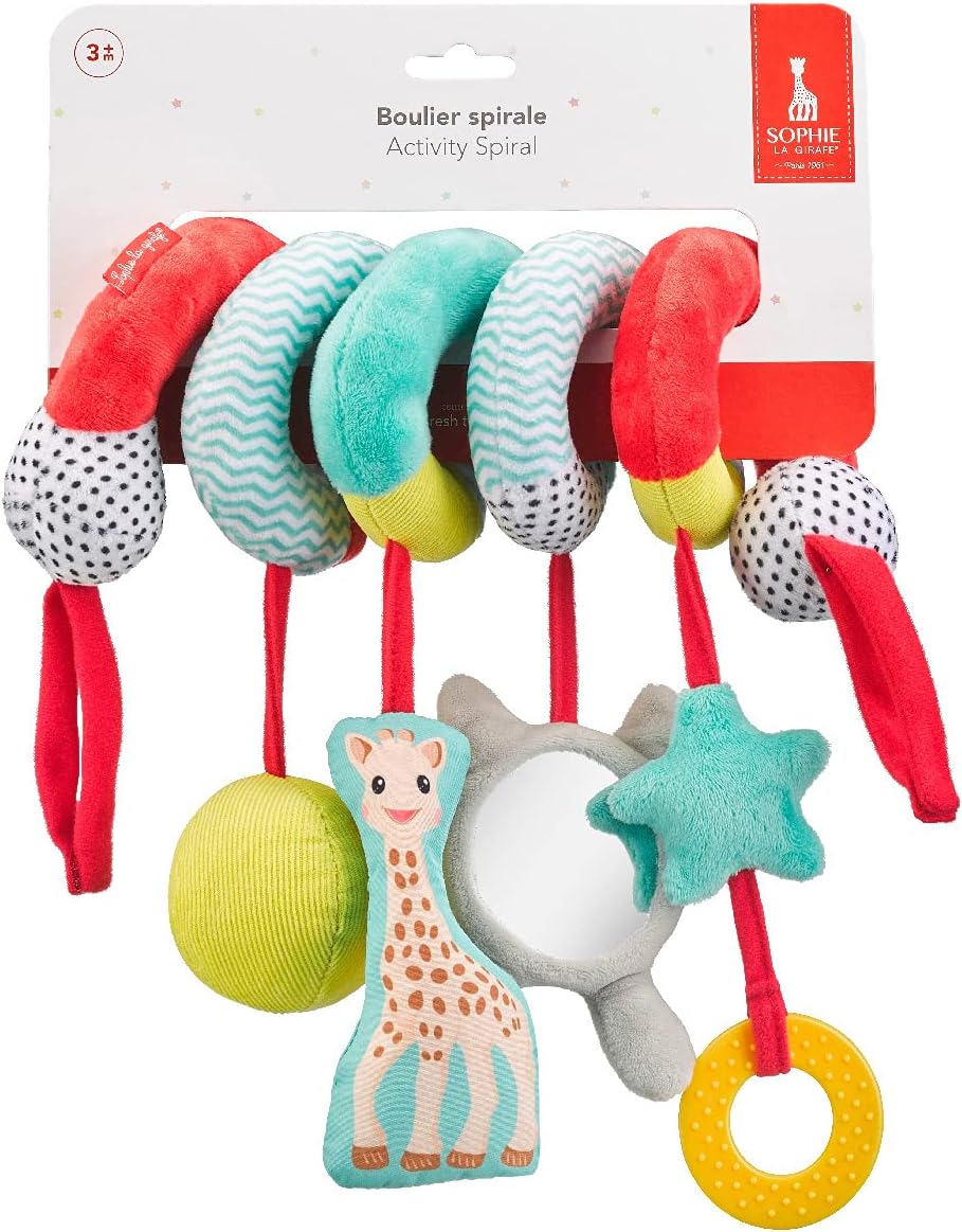 Boulier spirale Sophie la girafe pour poussette multicolore
