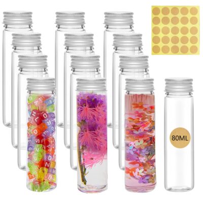 Bouteilles sensorielles transparentes pour activités éducatives et ludiques