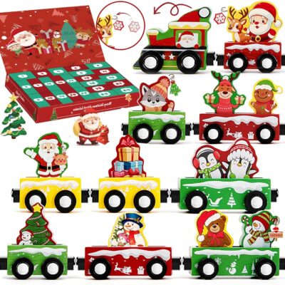 Calendrier de l'avent 2025 pour enfants avec décorations et jeux Montessori