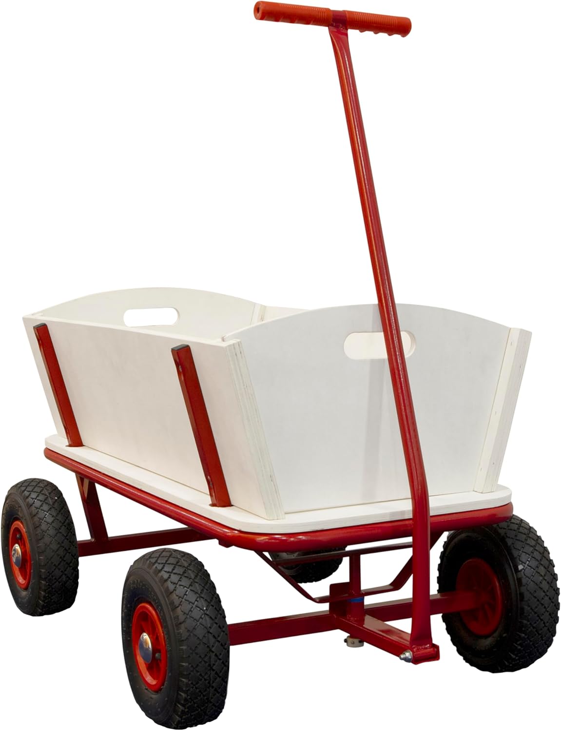 Chariot de jardin en bois rouge Sunny Billy 100 kg max