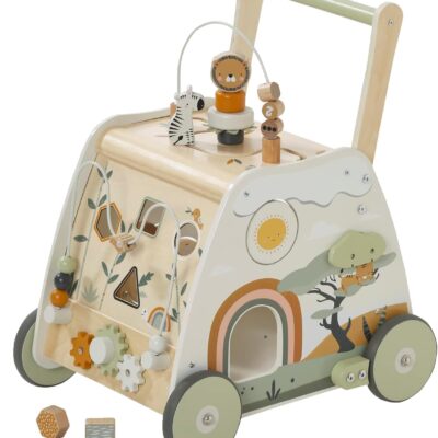 Chariot de marche en bois multi-activités Tanzanie vert