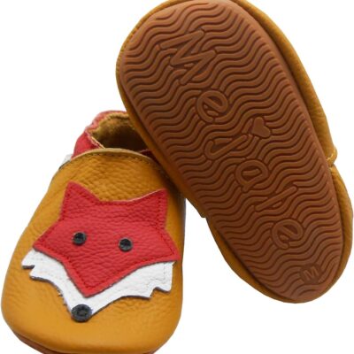 Chaussons Montessori antidérapants en cuir pour bébé
