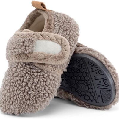 Chaussons bébé antidérapants montessori pour l'hiver
