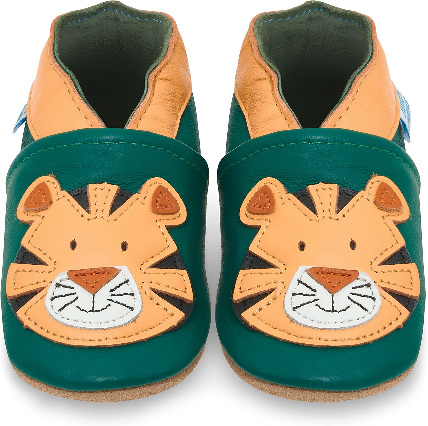 Chaussons bébé en cuir souple antidérapants montessori
