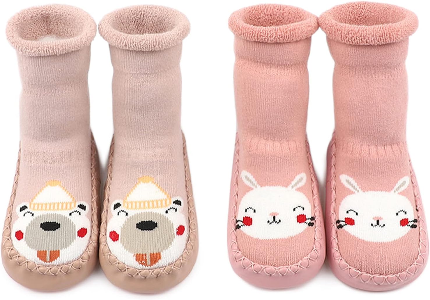 Chaussons chaussettes antidérapants bébé fille montessori