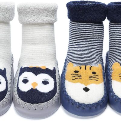 Chaussons chaussettes antidérapants bébé montessori