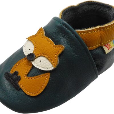 Chaussons en cuir souple bébé antidérapants montessori