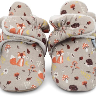Chaussons montessori bébé antidérapants et chauds