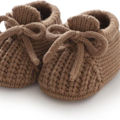 Chaussons montessori en tricot doux pour nouveau-né