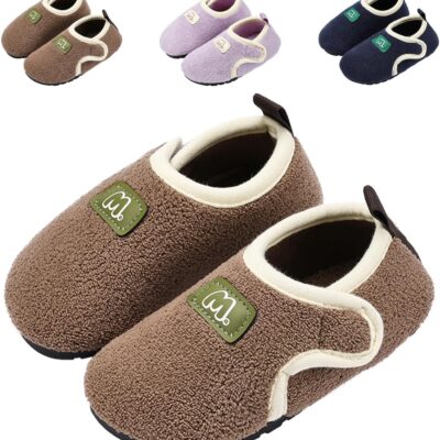 Chaussons montessori hiver antidérapants pour enfant