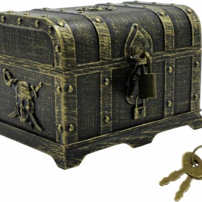 Coffre au trésor de pirate pour enfants en plastique vintage