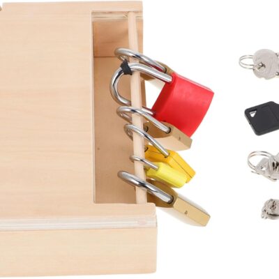 Coffret Montessori avec verrous et clés éducatif pour enfants