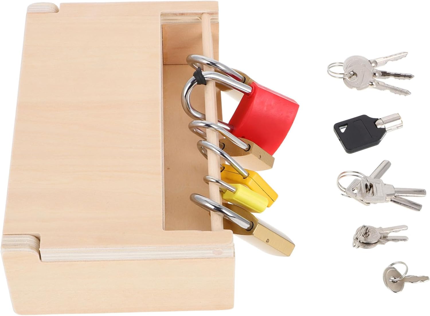 Coffret Montessori avec verrous et clés éducatif pour enfants