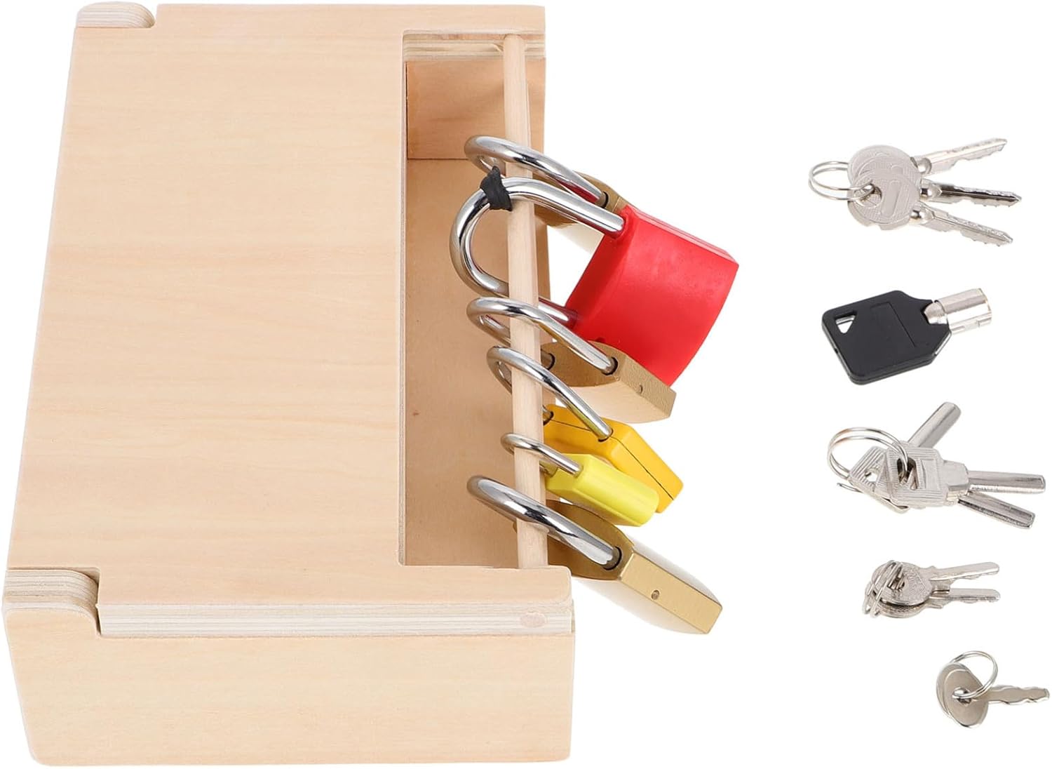 Coffret éducatif Montessori mini-cadenas en bois pour enfants 3 ans et plus