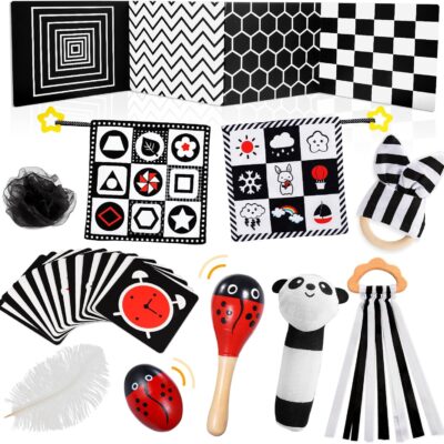 Coffret sensoriel noir et blanc pour bébé