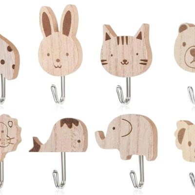 Crochets autocollants montessori en bois pour enfants