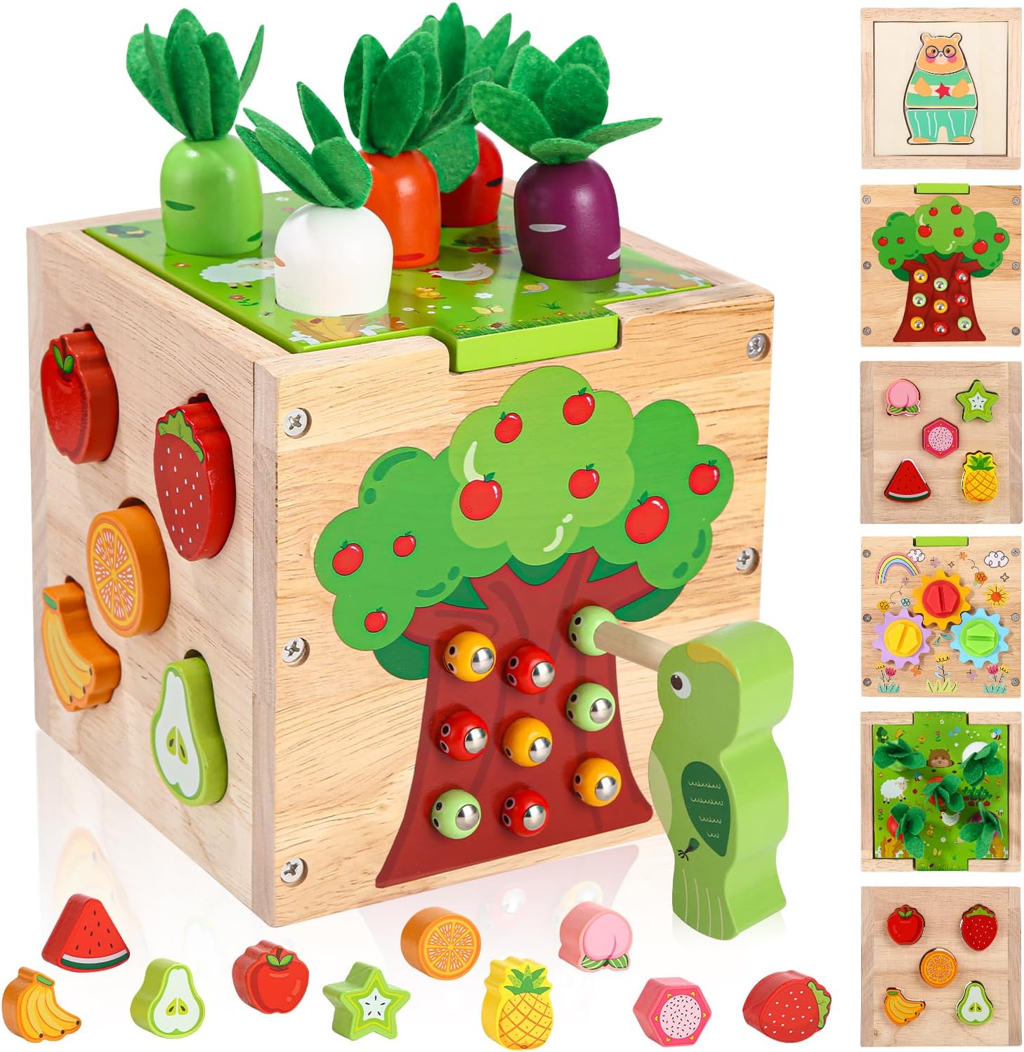 Cube d'activités Montessori 8 en 1 pour bébé 1 an