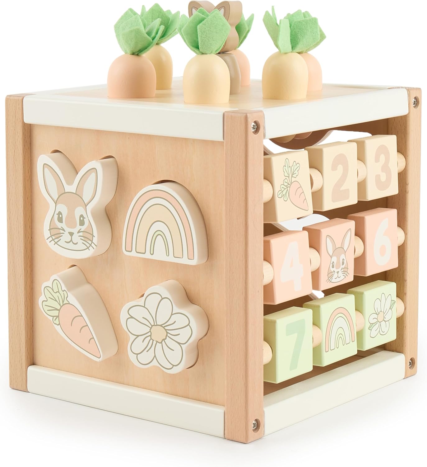 Cube d'activités en bois durable pour bébé dès 1 an