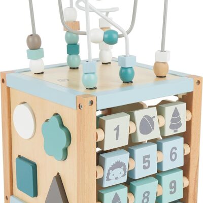 Cube d'activités en bois pour bébé 1 an