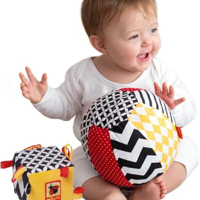 Cube et balle d'activité Montessori pour bébé 6-12 mois