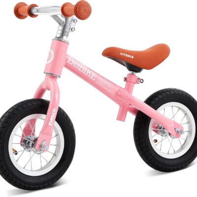 Draisienne bébé rose sans pédales pour 1 à 2 ans.