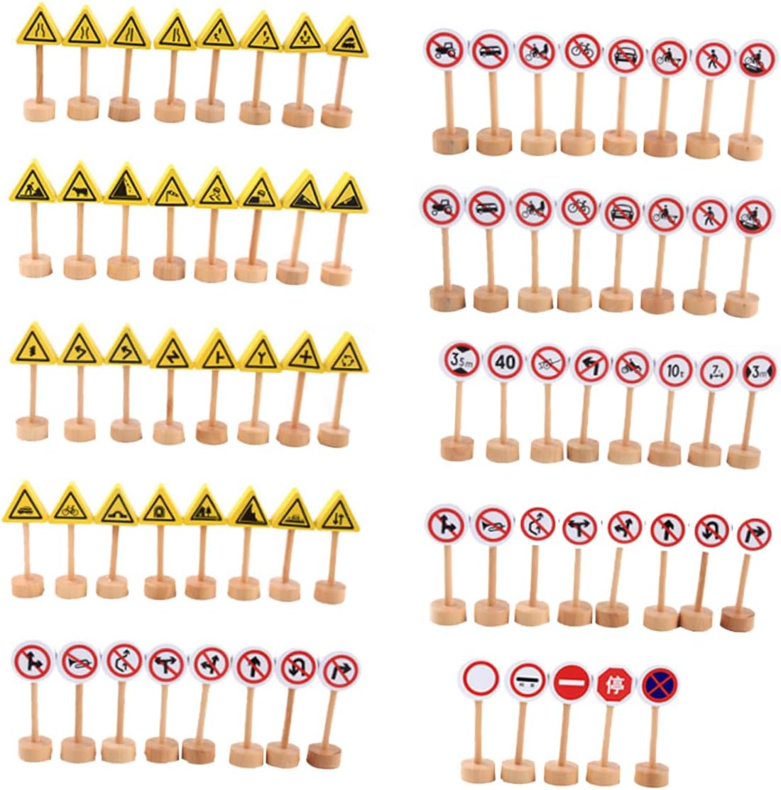 Ensemble de jouets de signalisation routière pour apprentissage et jeu éducatif