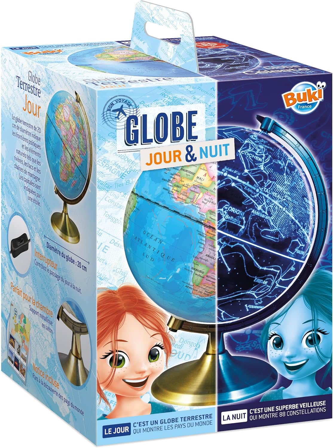 Globe éducatif jour et nuit Buki 7345