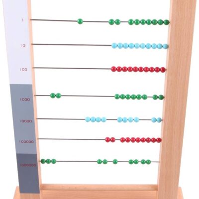 Grand boulier Montessori haut de gamme pour développement enfant