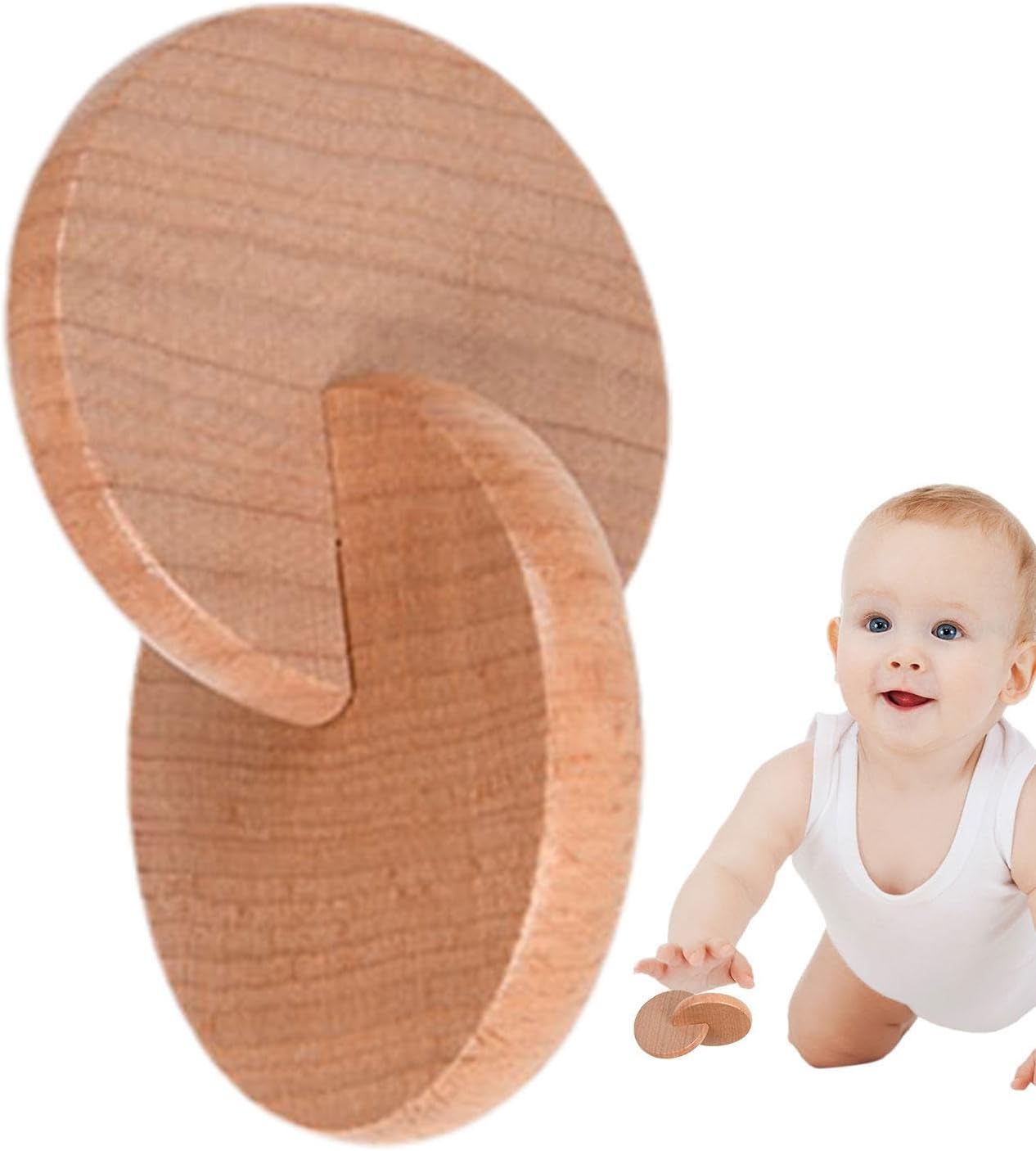 Hochet montessori en bois pour bébé