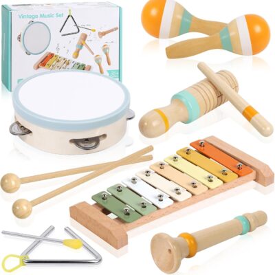 Instruments de musique en bois pour enfants Montessori