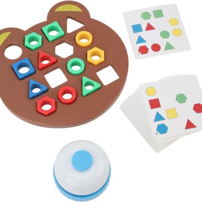 Jeu de correspondance Montessori avec formes et cloche pour enfants