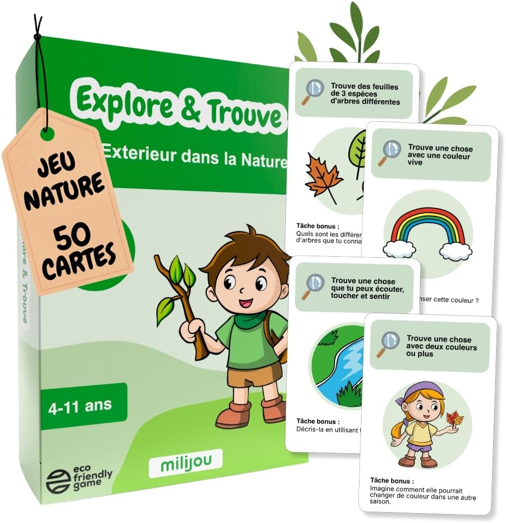Jeu d'exploration et chasse au trésor pour enfants Montessori