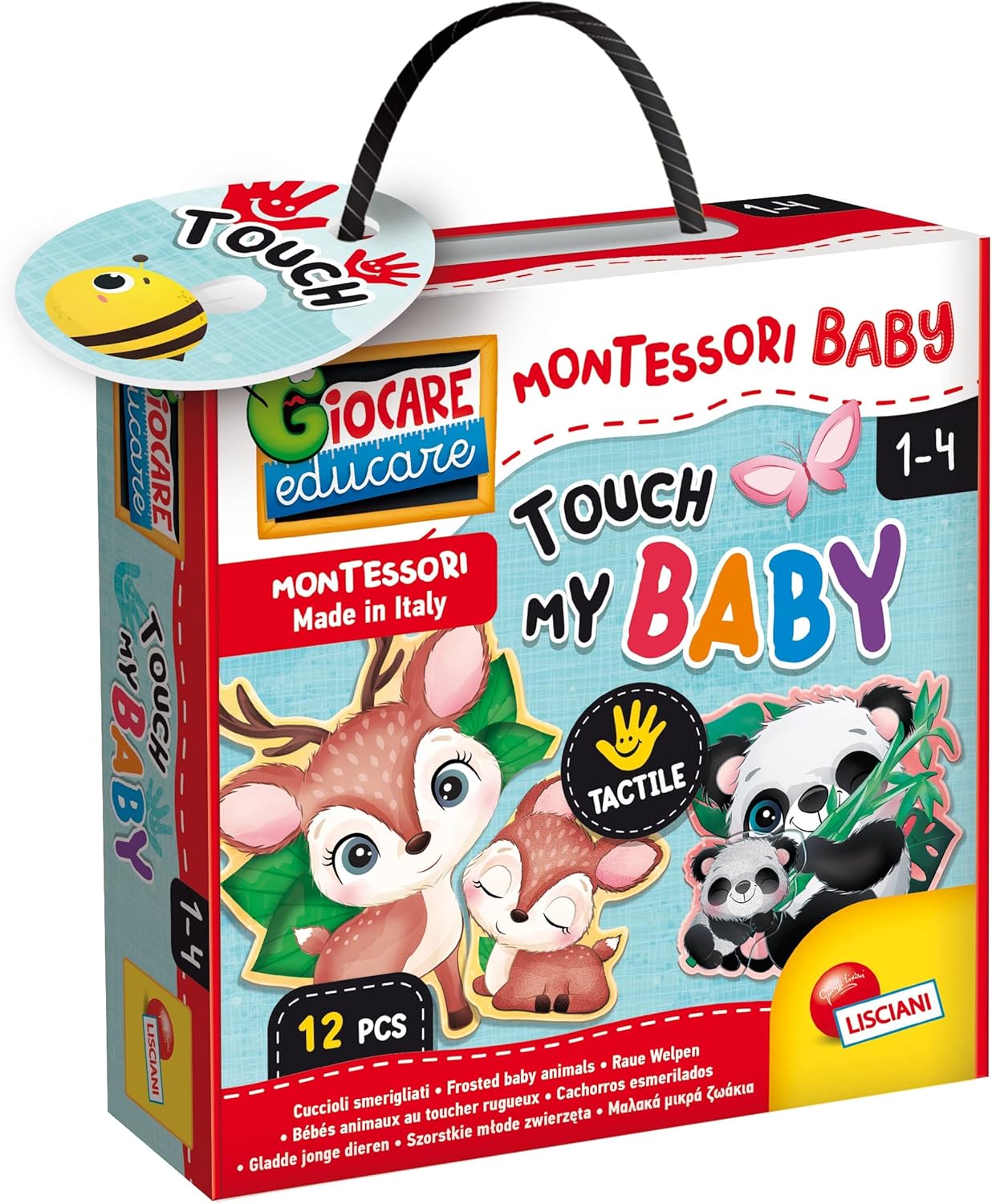 Jeu éducatif Montessori pour bébés : animaux à toucher rugueux