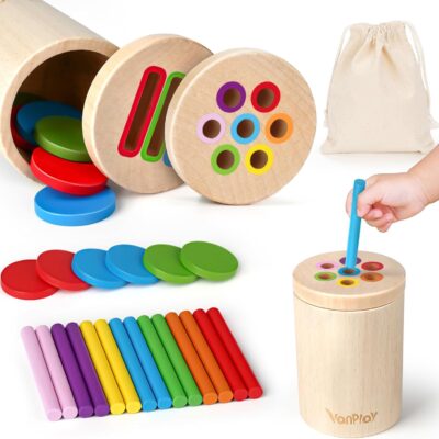 Jeu montessori en bois éducatif pour 2 à 3 ans