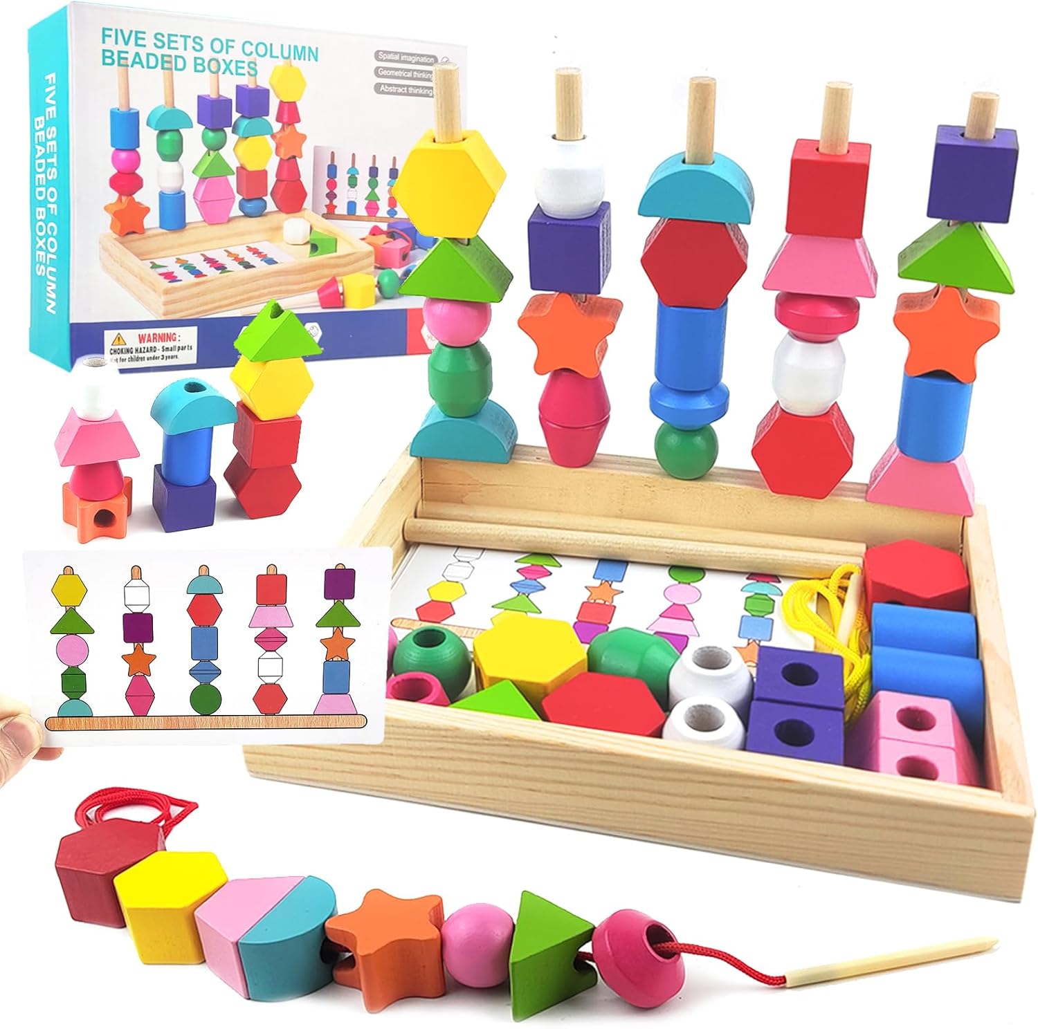 Jouet Montessori 3 en 1 pour développer la motricité fine des enfants