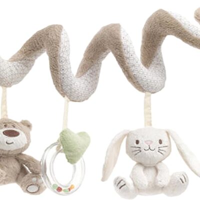 Jouet d'activité en peluche lapin musical pour poussette