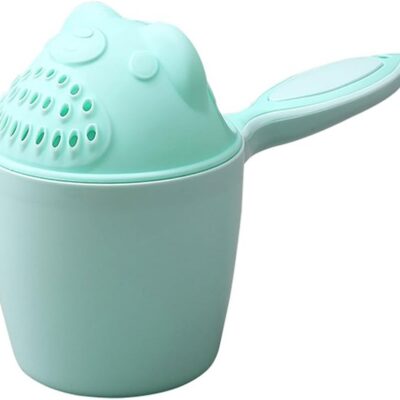 Jouet de bain bébé vert en acrylique Montessori.