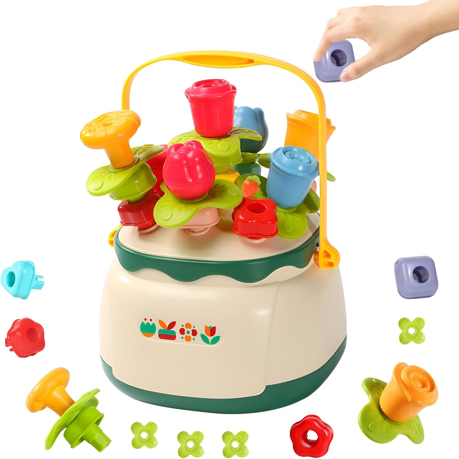 Jouet de construction fleurs Montessori pour enfants