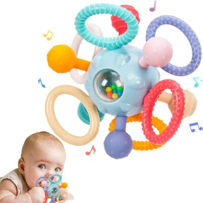 Jouet de dentition sensoriel Montessori pour bébé 0-12 mois